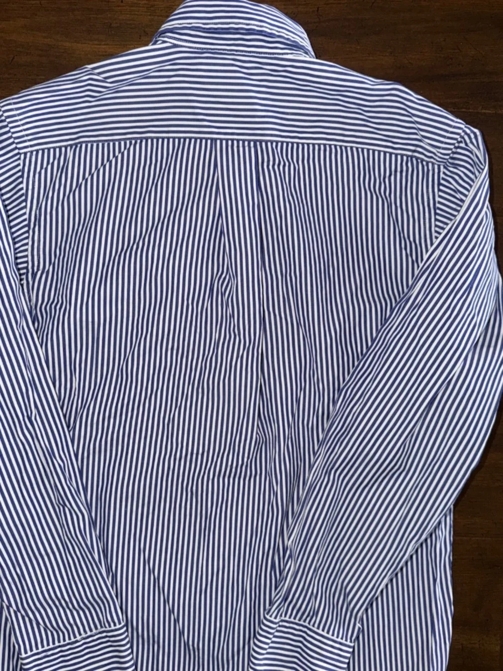 Ralph Lauren Boys Cotton Classic Blue White Stripe Long Sleeved Button Down